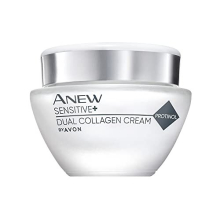 Anew Sensitive+ Dual Collagen Cream, with Skin Soothing Actives and Protinol Technology to Help Reduce the Appearance of Fine Lines, 50ml