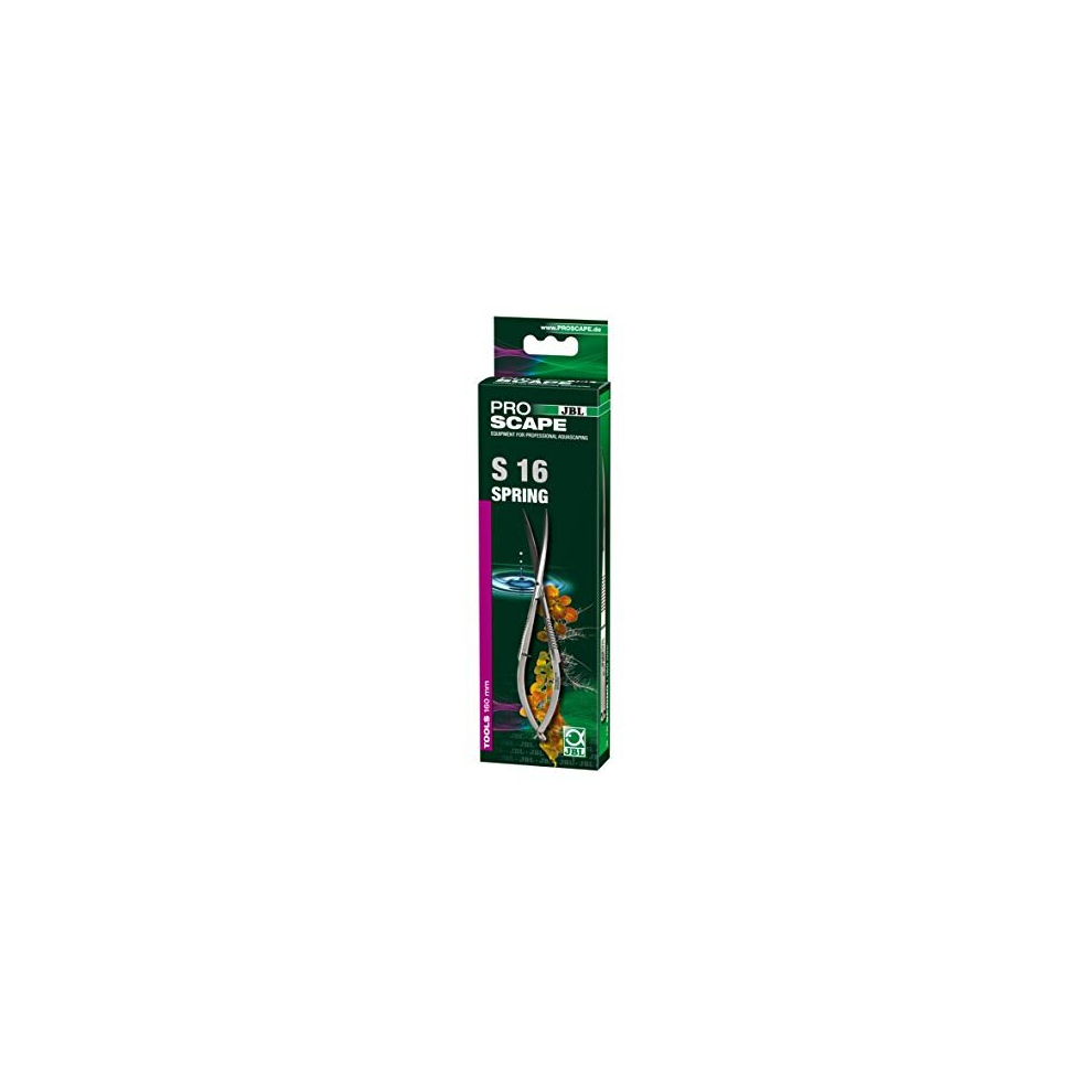 Jbl Proscape Tool S 16 Spring, Curved Spring Scissors For Mosses And Lawn Plants In Aquariums