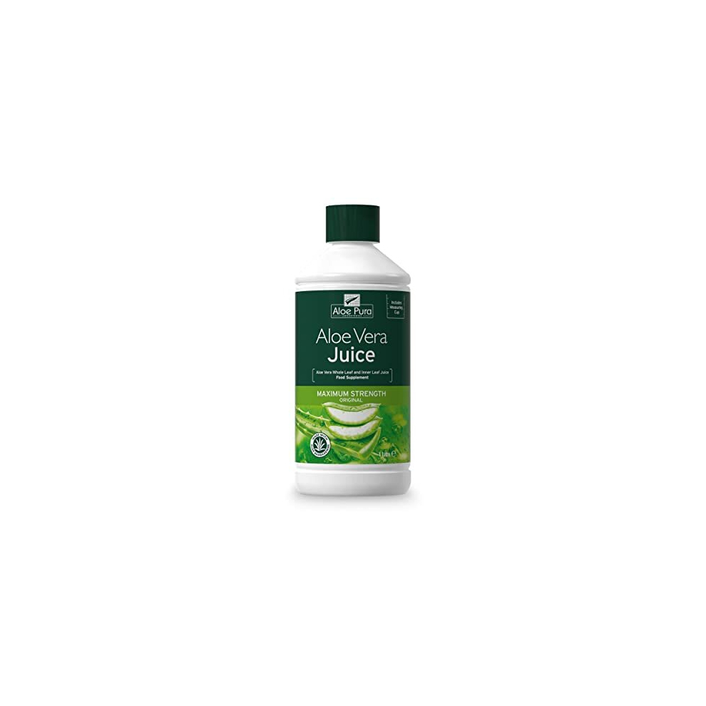 Aloe Pura Maximum Strength Aloe Vera Juice, Aloe, 1 L (Pack Of 1)