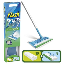 Speedmop Floor Cleaner Starter Kit, Spray Mop, Dry Wet Mop, All-In-One Floor Mopping System (8 Wet + 16 Dry Pads)