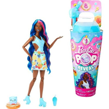 Barbie Pop Reveal Fruit Series Doll, Fruit Punch Theme with 8 Surprises Including Pet & Accessories, Slime, Scent & Color Change, HNW42