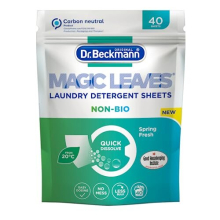 Dr. Beckmann MAGIC LEAVES NON-BIO Laundry Detergent Sheets (Model 2004) – 40 Pre-Dosed, Water-Soluble, Climate Neutral, 20–60C