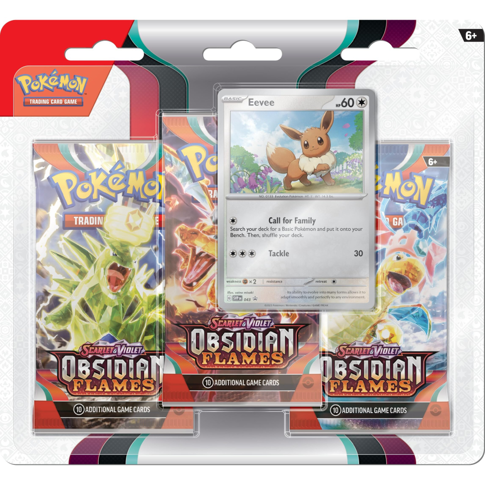 TCG: Scarlet & VioletâObsidian Flames Triple PackâEevee (3 Booster Packs & Foil Promo Card)