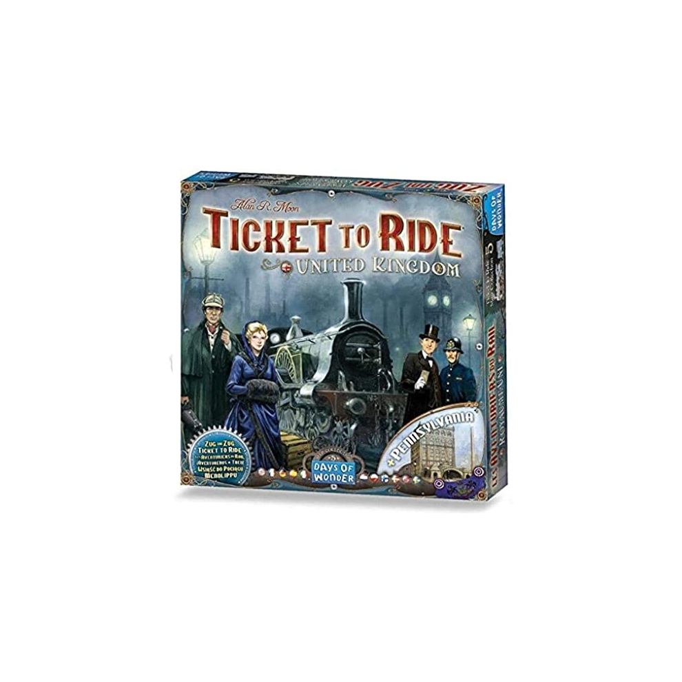 | Ticket to Ride United Kingdom Board Game EXPANSION | Board Game for Adults and Family | Train Game | Ages 8+ | For 2 to 5 players | Average Playtime