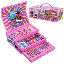 Crafts for Kids Art Set LOL Doll 40+ Pieces Set Colouring Pencils Felt Tip Pens for Children Art Supplies LOL Gifts for Girls (Multicolor)