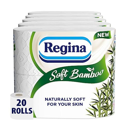 Soft Bamboo - 20 Rolls of Toilet Tissue 3 Ply, 160 Sheets, Naturally ...