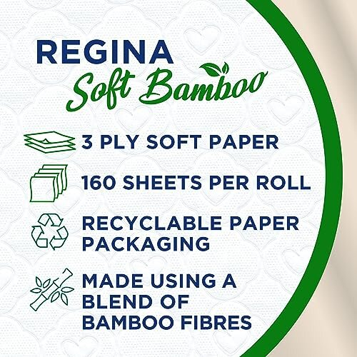 Soft Bamboo - 20 Rolls of Toilet Tissue 3 Ply, 160 Sheets, Naturally ...