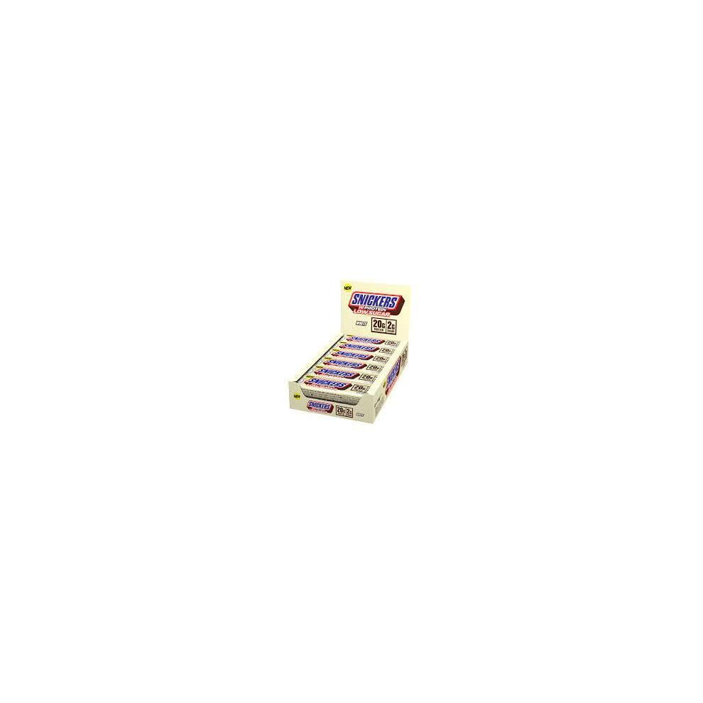 Snickers Chocolate Low Sugar Protein Bars (12 X 57G), High Protein Energy Snack, 20G Protein White