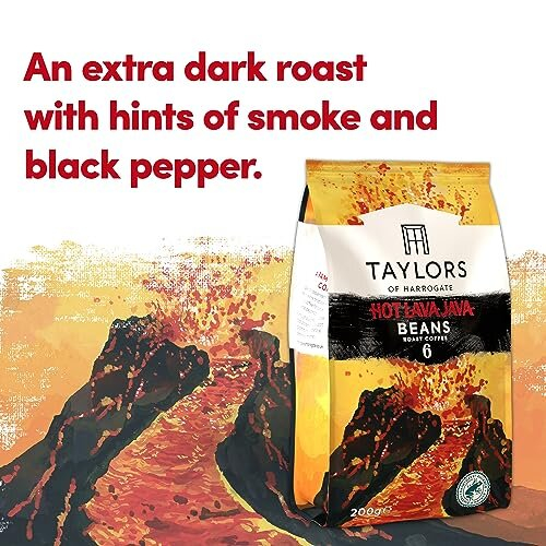 Hot Lava Java Coffee Beans 200 g (Pack of 6) 1