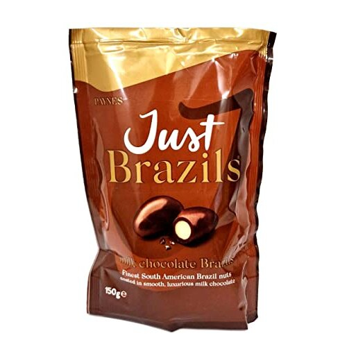 Just Brazils Milk Chocolate Bag Paynes Milk Chocolate with Brazil Nut Centres 150g Chocolate