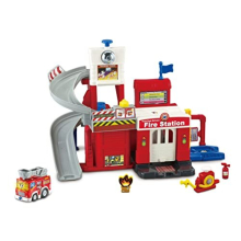 Toot-Toot Drivers Fire Station, Car Playset Includes Fire Engine Toy Car, Vehicle Tracks for Kids with Lights and Sounds, for Toddlers, 12 Months, 2,