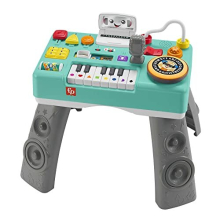 Baby & Toddler Activity Table, Laugh & Learn Mix & Learn DJ Table, Musical Learning Toy with Lights & Sounds, UK ENGLISH Version, HRB66