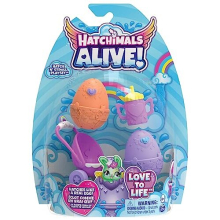 Alive, Hatch N' Stroll Playset with Pushchair Toy and 2 Mini Figures in Self-Hatching Eggs, Kids' Toys for Girls and Boys Aged 3 and up