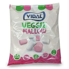 Extra Large Veggie Marshmallows 1kg - Gluten Free - Vegetarian - Vanilla Flavour Mallows - Perfect for Summer BBQ