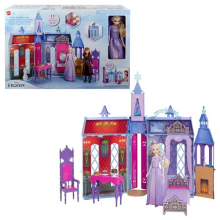 Elsa's Arendelle Castle, 60 cm Dollhouse with Carrying Handle, Includes One Elsa Doll and 15 Doll Accessories, Toys for Ages 3 and Up, One Playset,