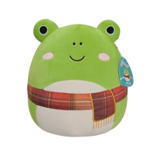 SQCR04581 Wendy - Green Frog W/Plaid Scarf 12"