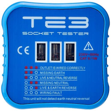 TE3 Test Equipment BS1363 Socket Tester , Blue