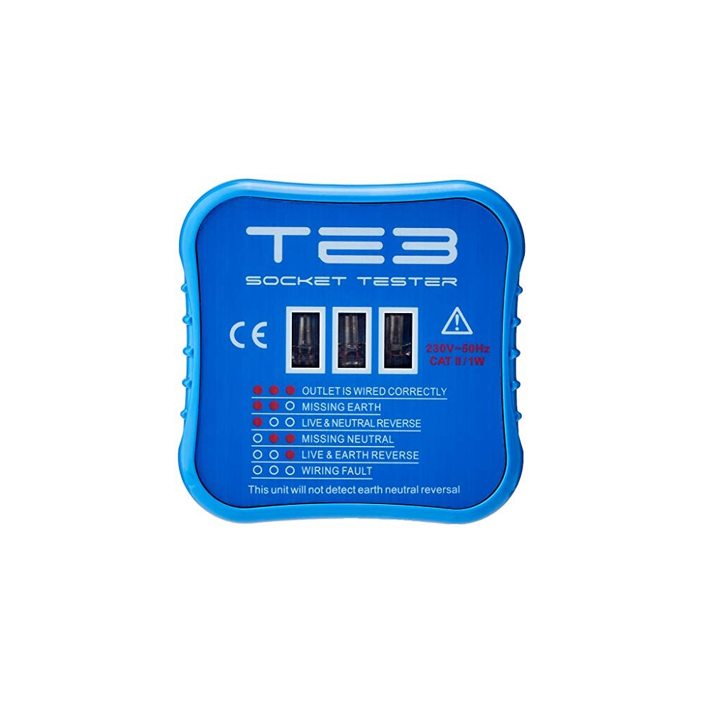 Te3 Test Equipment Bs1363 Socket Tester Blue 5055559188377