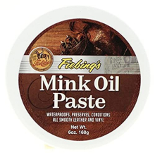 Fiebing Mink Oil Paste, 6 Oz. - Softens, Preserves and Waterproofs Smooth Leather and Vinyl