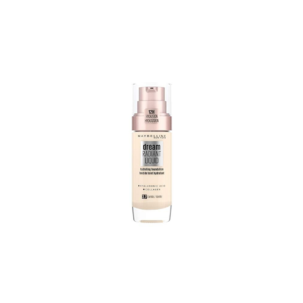 New York Make-Up, Dream Radiant Liquid Make-Up, Liquid Foundation, No. 37 Vanilla, 30 ml