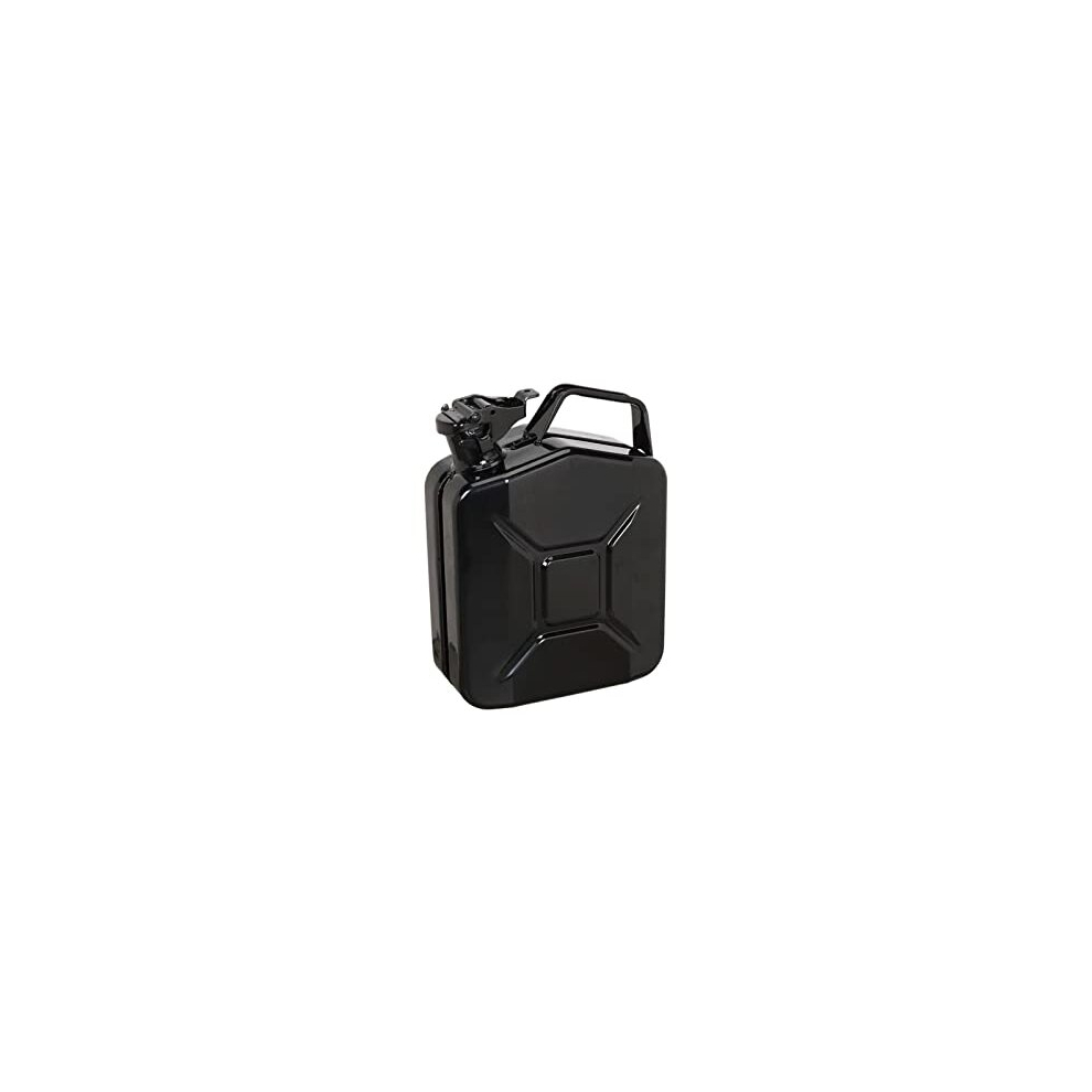 5 Litre Metal Jerry Can - For Fuel Petrol Diesel Etc Black 5068645697875