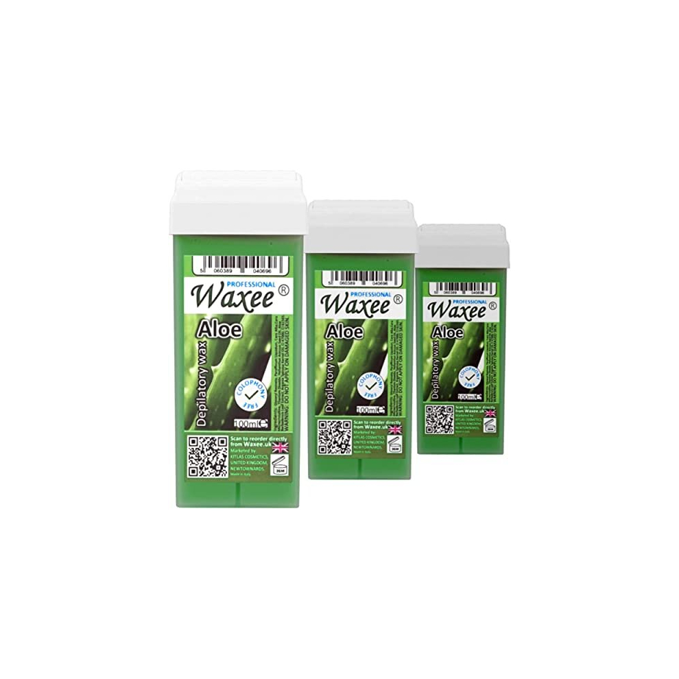 Waxee Roll On Wax Cartridge 100Ml Roller Refill, Pack Of 3- Aloe