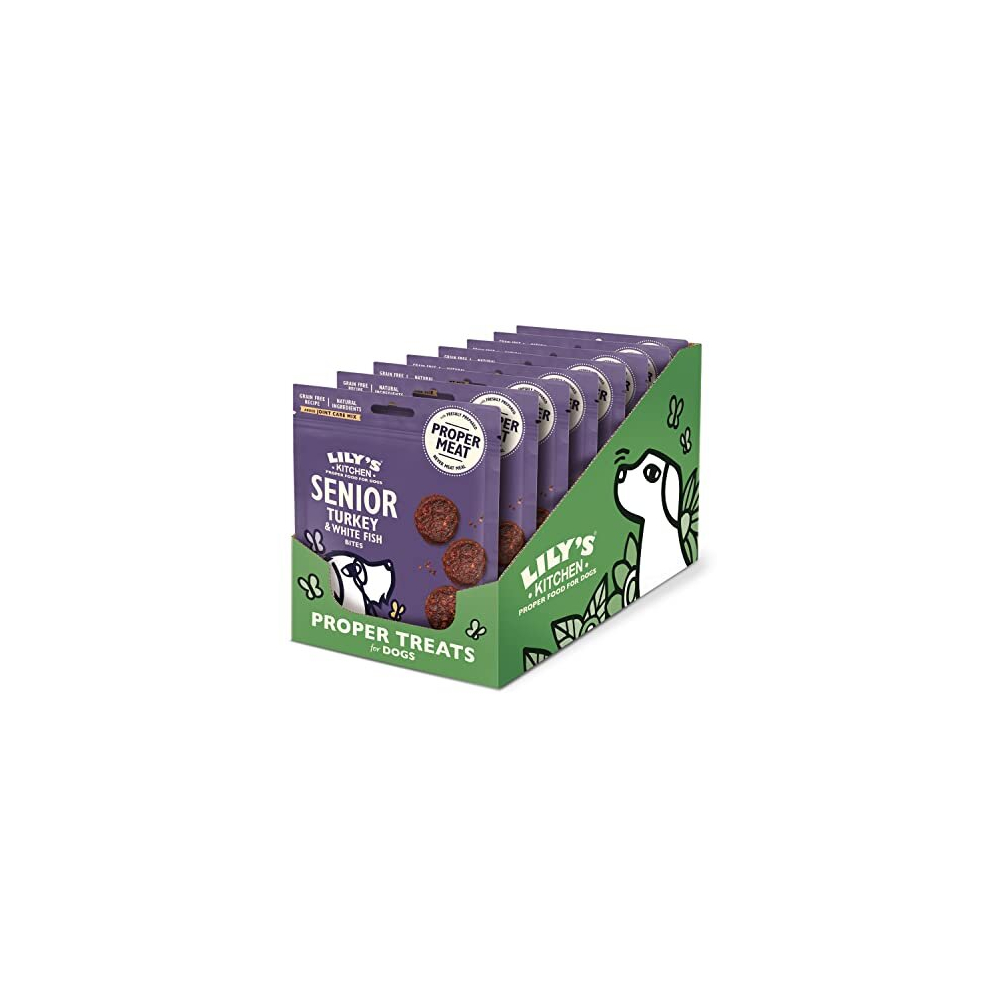 Lily’s Kitchen Made with Natural Ingredients Senior Dog Treats Packet Turkey with White Fish Bites Grain-Free Recipe 8 x 70g - Image 4