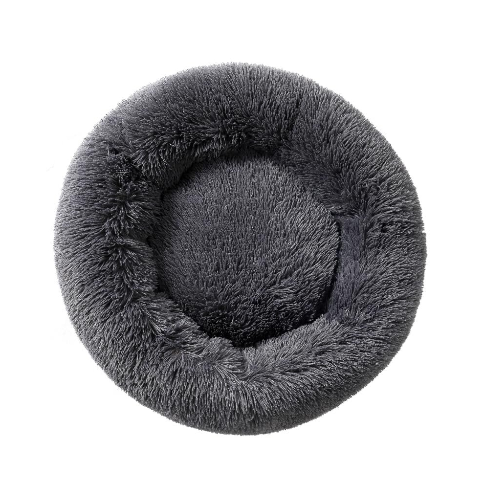 Plush Donut Dog bed Cat bed Fluffy Calming Pet Bed Dog Round Bed Cat Round Bed Warm Kitten Nest Ideal for Small 3KG Pet