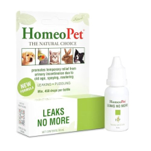 LEAKS NO MORE - 100% Natural Pet Medicine. Urinary incontinence or leaking due to old age, spaying or neutering. Pets of all ages. 15ml/up to 90 doses