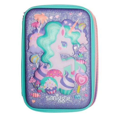 'Splendour' Triple Hardtop Pencil Case (Purple Glitter Unicorn) on OnBuy