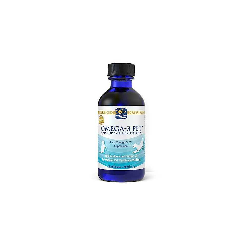 Nordic Naturals, Omega-3 Pet, Fish Oil for Cats and Small Dogs, 60ml, Lab-Tested, Soy Free, Gluten Free, Non-GMO