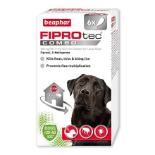 | FIPROtec COMBO for Large Dogs (20-40kg) | Kills Fleas, Flea Eggs & Ticks | Stops Fleas Multiplying on Pet and in Home | Vet Strength Treatment | 6