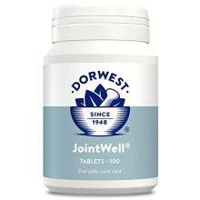 Dorwest JointWell 100 Tablets for Dogs & Cats – Natural Dog Supplements to Support Joint Mobility and Comfort, with Glucosamine, Chondroitin, Zinc,