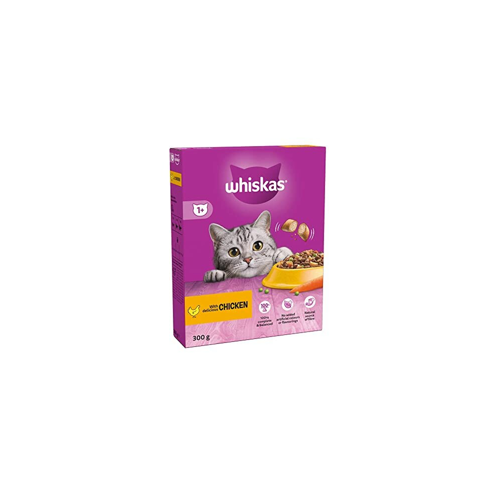 1+ Adult Cat Dry Food Chicken 300g (Pack of 6)