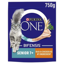 7+ Dry Cat Food Rich in Chicken 750g (Pack of 4), Packaging May Vary