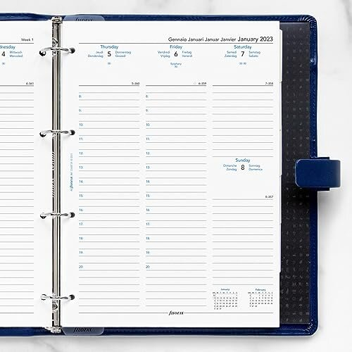 A4 Week on Two Pages 5 Language Appointments 2024 Diary, White 1