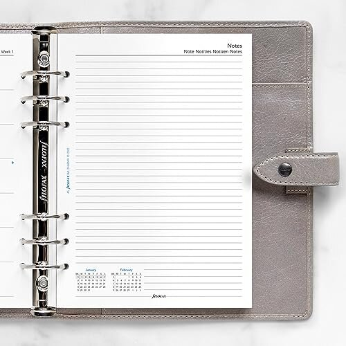 A5 week on one page with notes 2024 diary,White 1