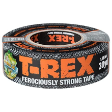T Rex Ferociously Strong Waterproof Duct Tape Silver Grey | Heavy Duty Strong Adhesive Gaffer, Gaffa Tape, Cloth Tape for Indoor/Outdoor Repair 48mm x