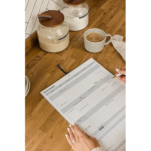 Large Family Monthly Calendar January to December 2025 Peacocks