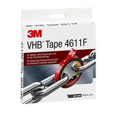 4611 Double Sided Adhesive Tape - Designed to create durable and reliable bonds for high temperatures and multi material bonding - 19 mm x 3 m,