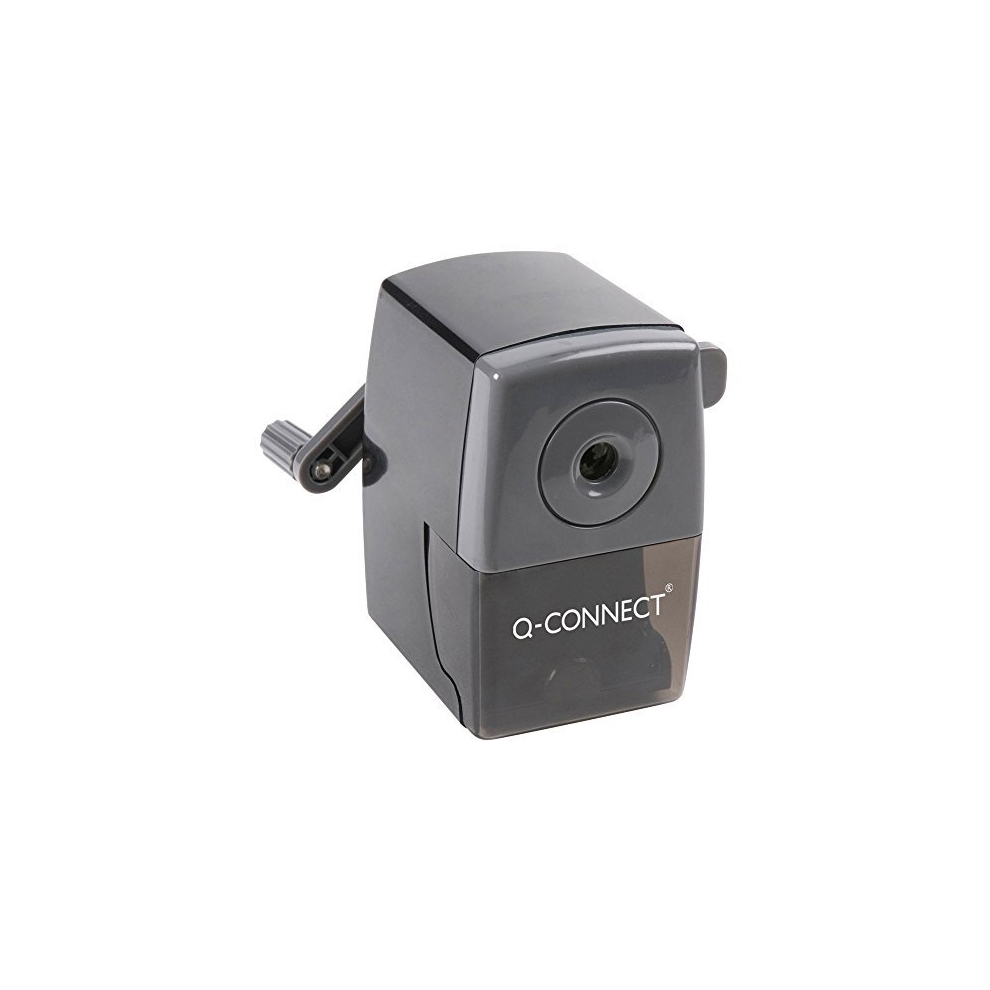 Q-Connect Black Desktop Pencil Sharpener (Autostop Feature Prevents Over Sharpening) Kf02291