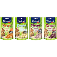 *NEW* 4 PACK MIXED VITAKRAFT SMALL ANIMAL TREAT DROPS SUGAR FREE 4 TASTY FLAVOURS