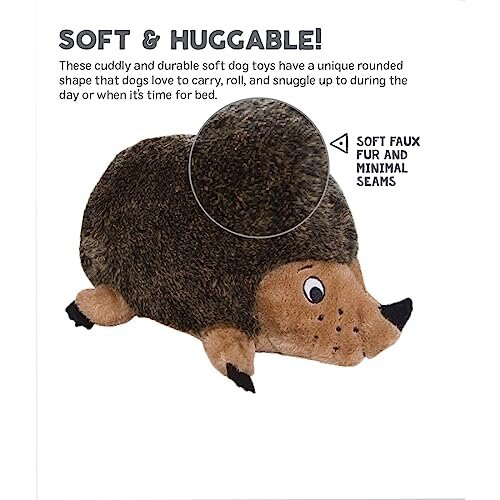 Hedgehogz Plush Dog Toy, Medium 1