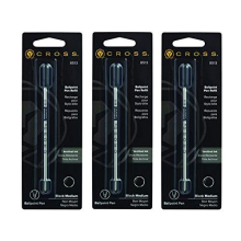 Medium Ballpoint Pen Refill - Black (Pack of 3)