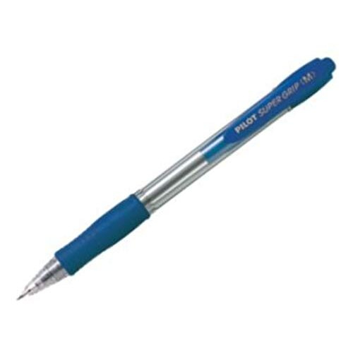 Pilot Supergrip Retractable Ballpoint 1.0 mm Tip (Box of 12) - Blue