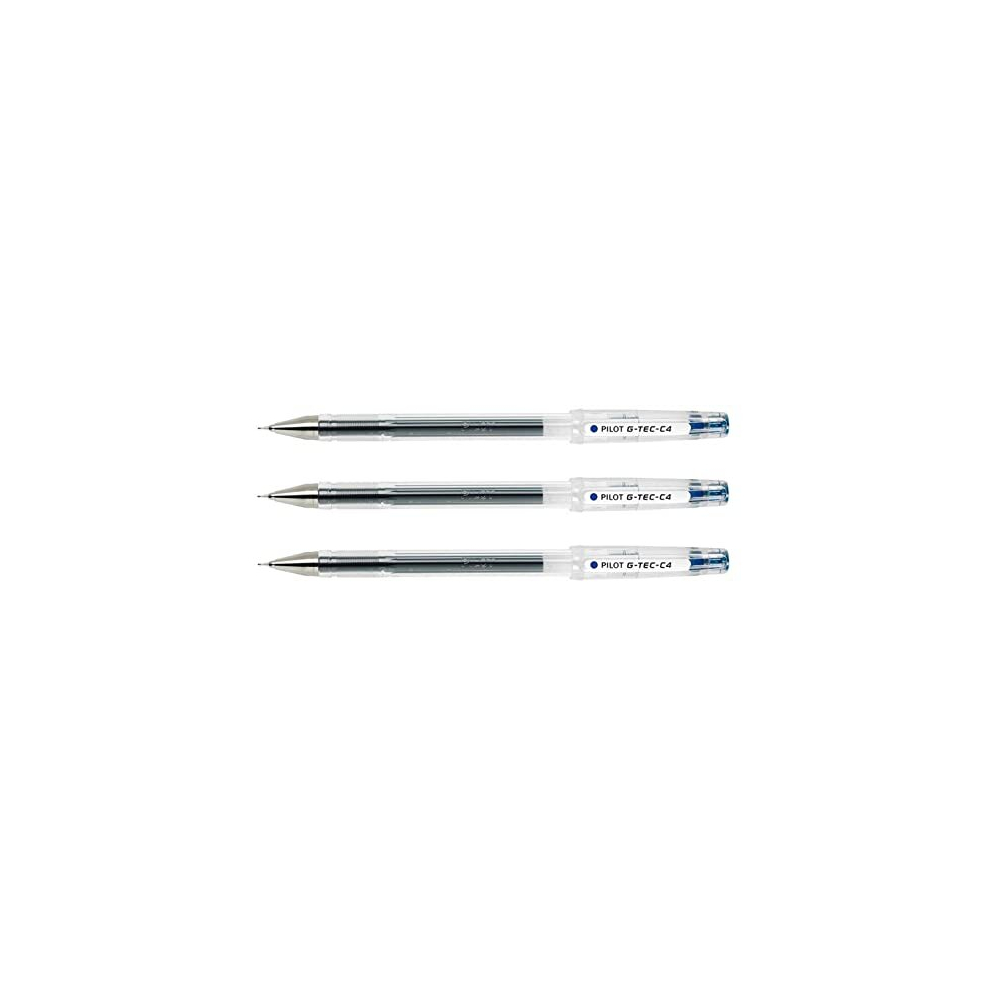 G-Tec-C4 Gel Ink Roller Ball Pens, Pack of 3 Blue