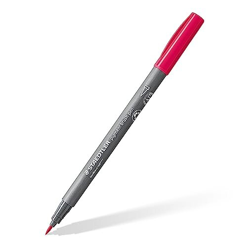 Staedtler 371 C12-1 Pigment Arts Brush Pen - Assorted Basic Colours (Pack of 12) 1