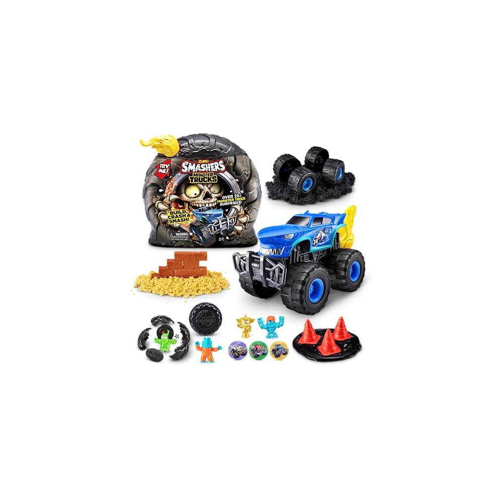 Smashers Monster Truck Surprise By Zuru, Shark Speedster, Boys, With 25 Surprises, Collectible Monster Truck Surprise (Shark Speedster)