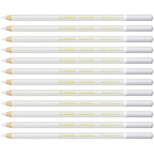 Chalk-Pastel Pencil - STABILO CarbOthello - Pack of 12 - Grey White