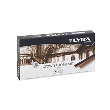 5641121 Polycrayons Fine Art Hard Pastel Set, 12 Assorted Brown Tones Colours, Ideal for Professionals & Students